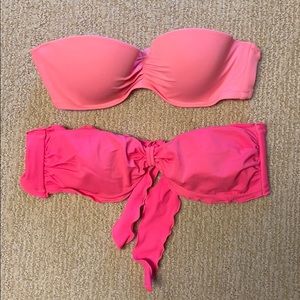 COPY - Victoria’s Secret Bandeau bikini tops. Small/34b